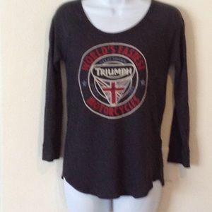 Lucky Brand Triumph Thermal scooped neck tee.